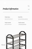 Estante De Zapatos CC De 4 Capas Plástico Para Armado Creativo Para Hogar Y Dormitorio Almacenamiento En Puerta Componentes De Armario De Zapatos Organizador De Espacio - details 11