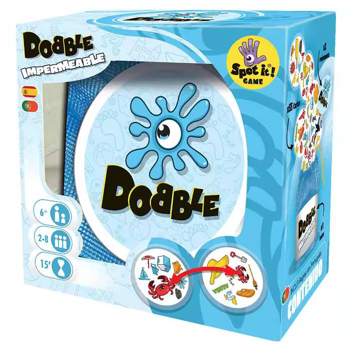 ASMODEE JUEGO DE MESA DOBBLE WATERPROOF JUEGOS DE MESA 13x13x7 Cms. - 1
