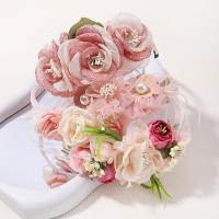 Headband De Boda Para Niñas Con Perlas Y Plumas Accesorio De Cabello De Princesa Para Fiestas Y Danzas Recién Nacidos Hecho a Mano - details 11