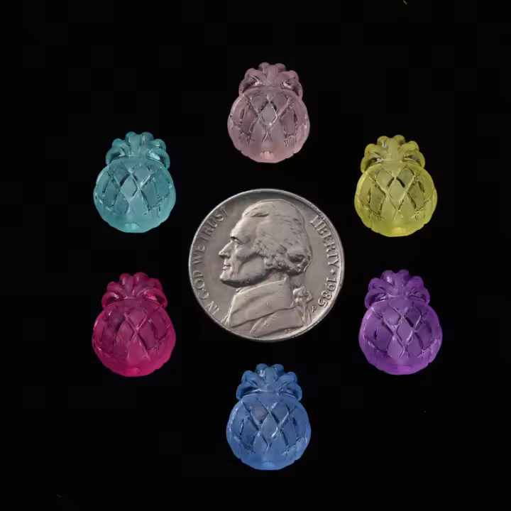 100pcs Perlas Redondas De Acrílico Transparentes Y De Colores Mixtos 10mm Facetas Con Agujero De 2mm Para Joyería - 1