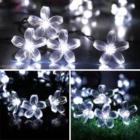 1PC Luces De Flores Solares Para Exterior Impermeables 20/30/50/100 LED Para Decoración De Jardín Pared Patio Jardín Árbol De Navidad - details 4