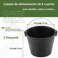 Panza De Alimento Rectangular De 10L Resistente Para Caballos Ganado Doméstico Gatos Cerdos Platos De Alimento Y Agua De Goma De Alta Resistencia Para Animales De Granja - details 6