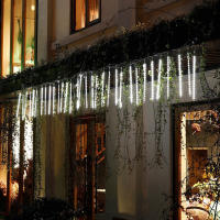 Cadena De Luces LED Meteorito Para Jardín Y Decoración De Navidad 30/50cm 8 Tubos Con Enchufe EU Decoración De Árbol Y Exterior - details 2