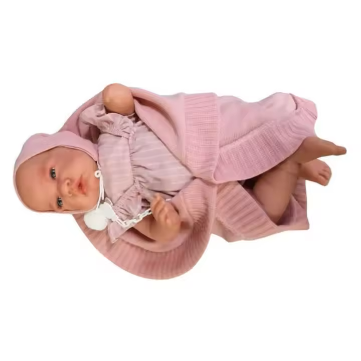 Muñeca Antonio Juan recién nacida inclusiva mantita 42 cm 33368 - 1