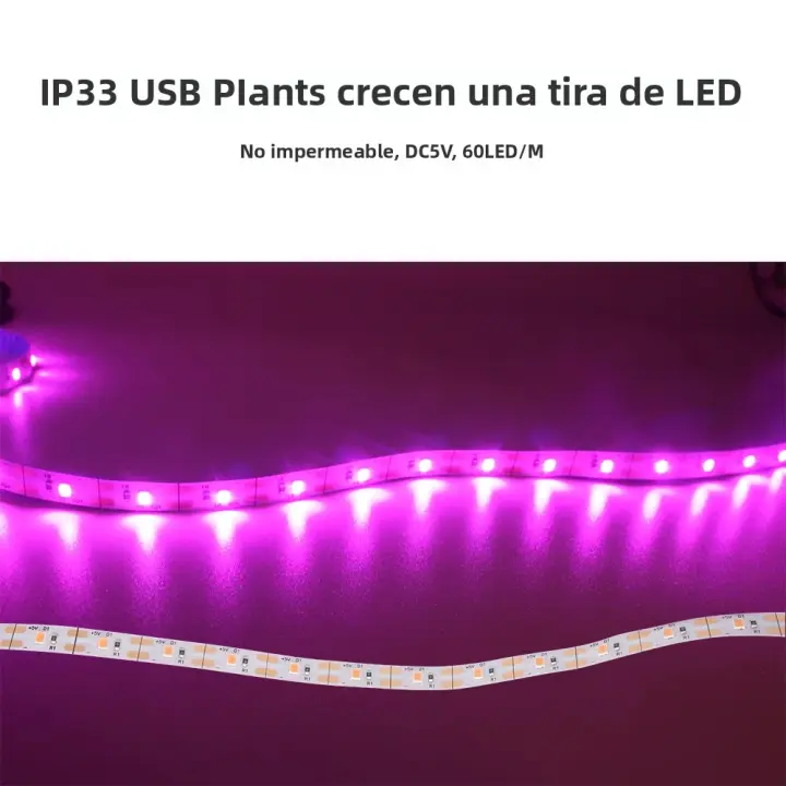 Luz De Crecimiento LED USB 5V 2835 Para Plantas Completo Espectro Lámpara De Cinta Para Vegetal Flor Estufa Cultivo 1M 2M 3M 4M 5M - 1