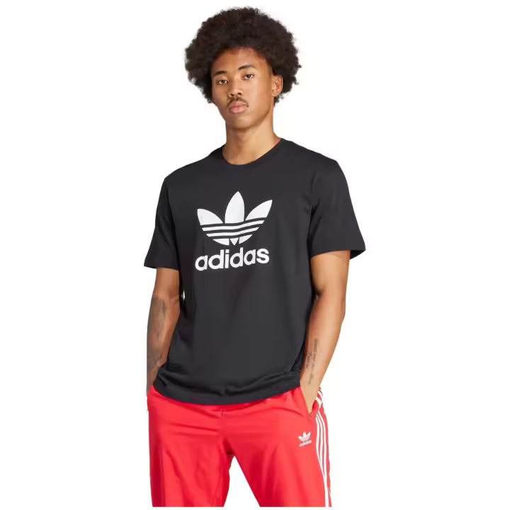 Camiseta de Manga Corta Adidas Trefoil para hombre en color negro - 1