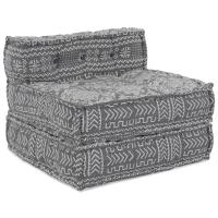 Puf modular vidaXL gris claro 70x70x54 tela - details 3
