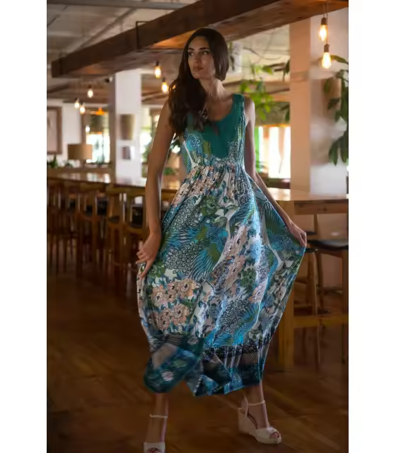 VESTIDO CROCHET JAPOAZUL SUNSET AND MOON  PV2271A - 1