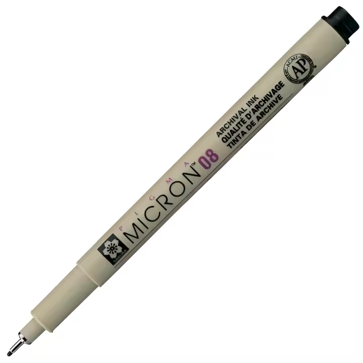 Talens sakura rotulador pigma micron 08 0.50mm negro - 1