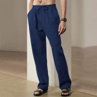 Pantalones De Algodón Y Lino Para Hombre Pantalones De Vacaciones Hawái Pantalones De Playa Transpirables Ropa Versátil Casual Para Calle - details 2