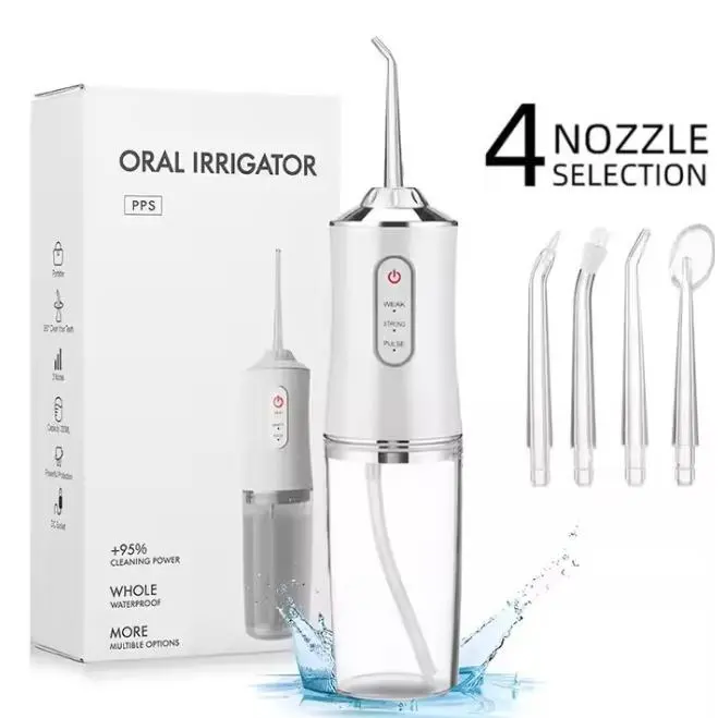 Irrigador Bucal Profesional, irrigador Bucal portáthil, limpador Blanco de dientes saludable, Verde - 1