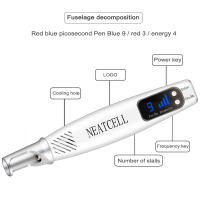 Láser Picosegundo Para Eliminación De Marcas Y Vello Azul Luz Terapia Máquina Remover Vello Punto Rojo Láser Pulso Corto Metal Tamaño Para Tratamiento De Acné - details 6