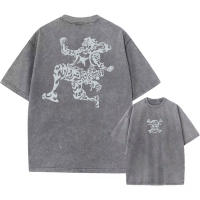 Camiseta Hip Hop Para Hombre Estilo Callejero Retro Gráfico Harajuku Algodón Casual Manga Corta Camiseta Tops Unisex - details 4