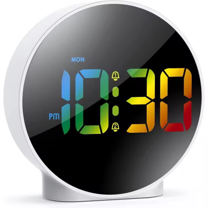 Reloj Despertador Digital de Escritorio con 2 Alarmas y Repetición - 1