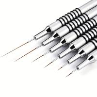 Set De 6 Pinceles Para Arte De Uñas Liner Diseño De Uñas Líneas Delgadas Y Puntos Dibujo De Uñas Para Polvo De Uñas UV Y Gel - details 1