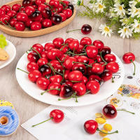 10/20Pcs Artificial Cereza Falsa Modelo De Fruta Para Pastel Decoración De Mesa Para Fiestas Y Fotografía De Alimentos Decoración De Hogar Y Hotel - details 2