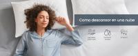 SONGMICS HOME Juego de 2 Almohadas de Cama, Doble Uso, 50 x 70 cm/60 x 60 cm, Funda Suave Refrigerante, 650 g Relleno, Invierno Verano, Cojín, Lavable a Máquina y Secable a Menos de 60 °C, Blanco Nube - details 1