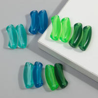 15pcs Cuentas De Acrílico Colores Variados Tubo De Bambú Grueso 11mm Codo Transparente Para Creación De Joyería Pulseras Y Collares DIY - details 13