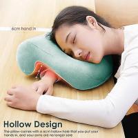 Almohada boca abajo | Cómoda y suave almohada para dormir con abertura para el brazo, almohada de masaje con forma de dona, soporte para la cabeza y el cuello, ideal para la siesta. - details 2