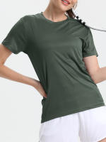 Camiseta Deportiva Para Mujer De Color Sólido Ultraligera Y Secado Rápido Transpirable Ligera Para Correr Y Gimnasio - details 7