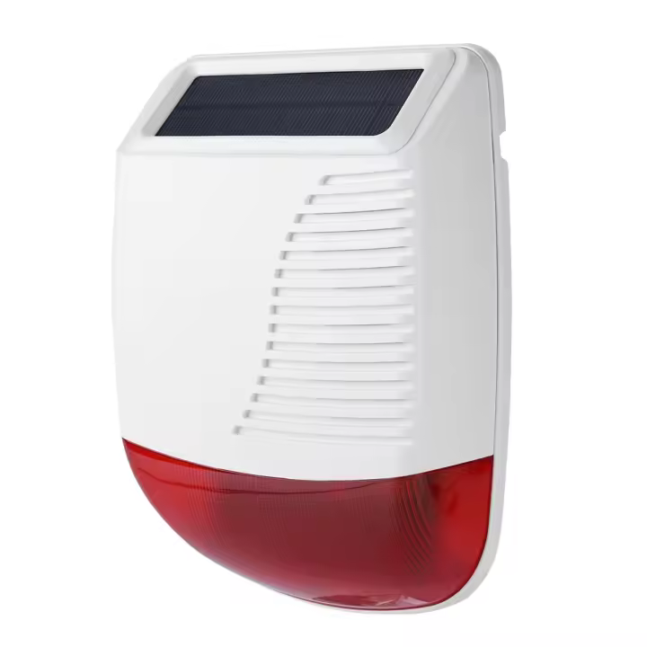 Sirena De Alarma Inalámbrica Exterior 433MHz Con Luz LED Y Función De Flash Solar Compatible Con Alarm Host PG103 PG107 - 1