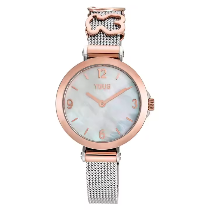 Reloj Tous Icon Charms con esfera de nácar y brazalete tipo malla de acero     ORIGINAL con garantía y packaging oficiales de la firma - 1