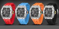 Reloj De Cuarzo Para Hombre PAGANI DESIGN 2024 De Lujo Forma De Barril Impermeable Con Pantalla Luminosa Cristal De Zafiro Silicona VH65 - details 0