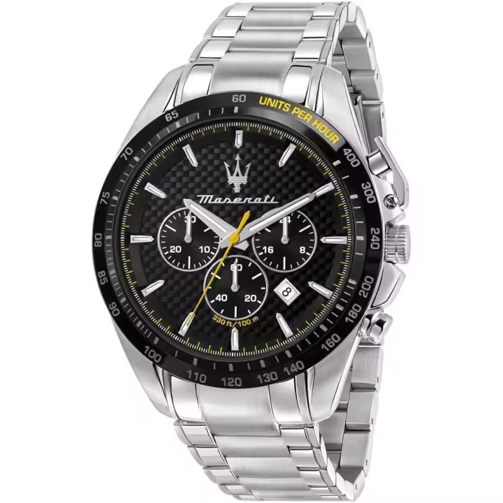 Reloj de Cuarzo Maserati Traguardo hombre, Negro, 45 mm, Cristal mineral, R8873612042 - 1