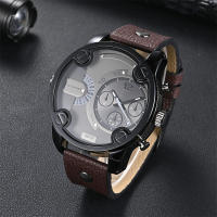 Reloj De Hombre CAGARNY 6819 Clásico Grande Cuero Resistente Al Choque Con Indicador De Fecha Y Agujas Marcadores Arábigos Reloj Casual Para El Día - details 0