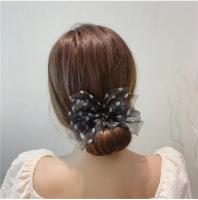 Accesorio De Pelo Elegante Con Polka Dot Y Lazo Trenzado Para Mujeres Retro Flor DIY Herramienta De Peinado Barretta De Cashmere Para Niños - details 7