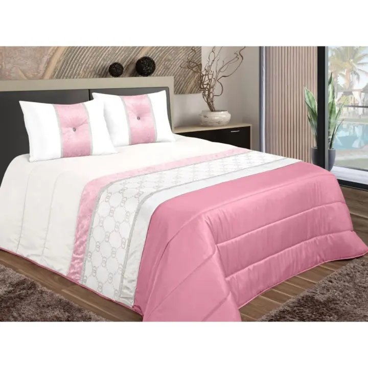 Colcha decorativa, con dos cojines relleno incluido,edredones cama edredon bouti calidad superior,Cómodo y duradero vale para Cama135/150cm Tamaño 240x260cm - 1