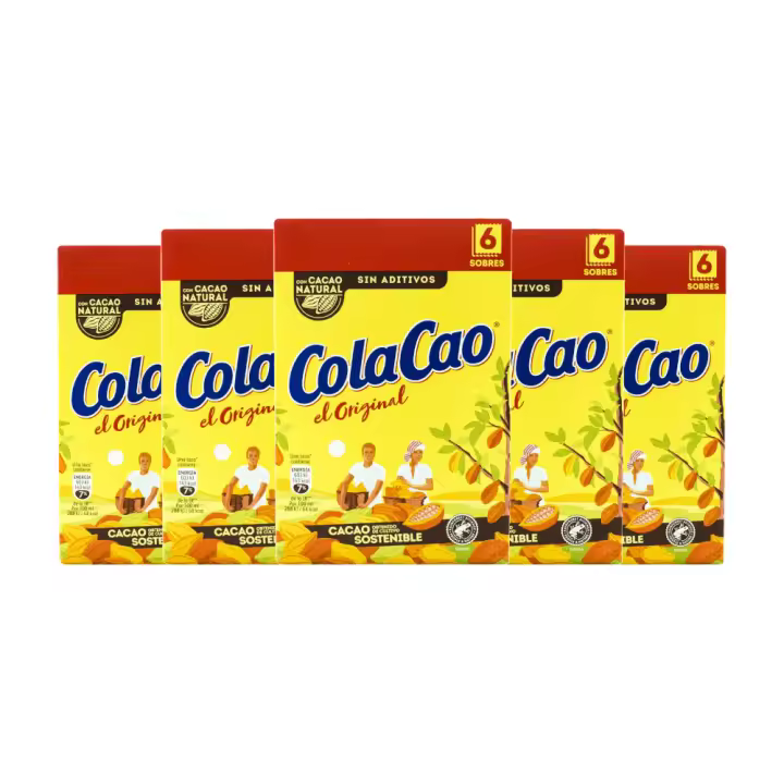 ColaCao Original Cacao soluble 6 sobres 108 g x 5 packs. Total de 30 sobres - 1