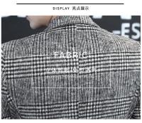 Chaqueta De Moda Para Hombres Estilo Británico Trasnochada Elegante Y Casual Ajustada Con Cuadros Para Bodas Y Trabajo - details 14