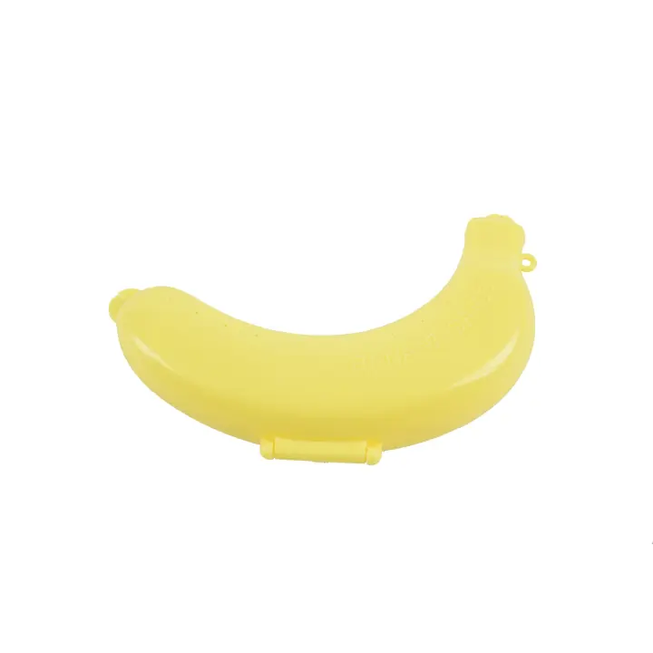 Caja de plátano para el almuerzo, contenedor Protector, soporte, almacenamiento, amarillo - 1