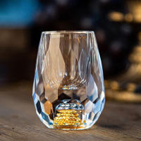 Vaso De Vodka De Cristal De Lujo Con Doble Fondo Y Película De Oro Para Sake Shochu Liqueur Bar Taza De Té Regalos De Alta Gama - details 0
