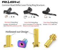 Juego De Tornillos Y Anillos Para Manillar De Bicicleta Risk Aleación De Titanio Clip Ring Fijación Para SRAM Shimano R8000 FORCE - details 2