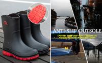 Botas de agua impermeables de Jardín Para hombre Ligeras y transpirables Calzado antideslizante de media Caña para fishing al Aire Libre - details 3