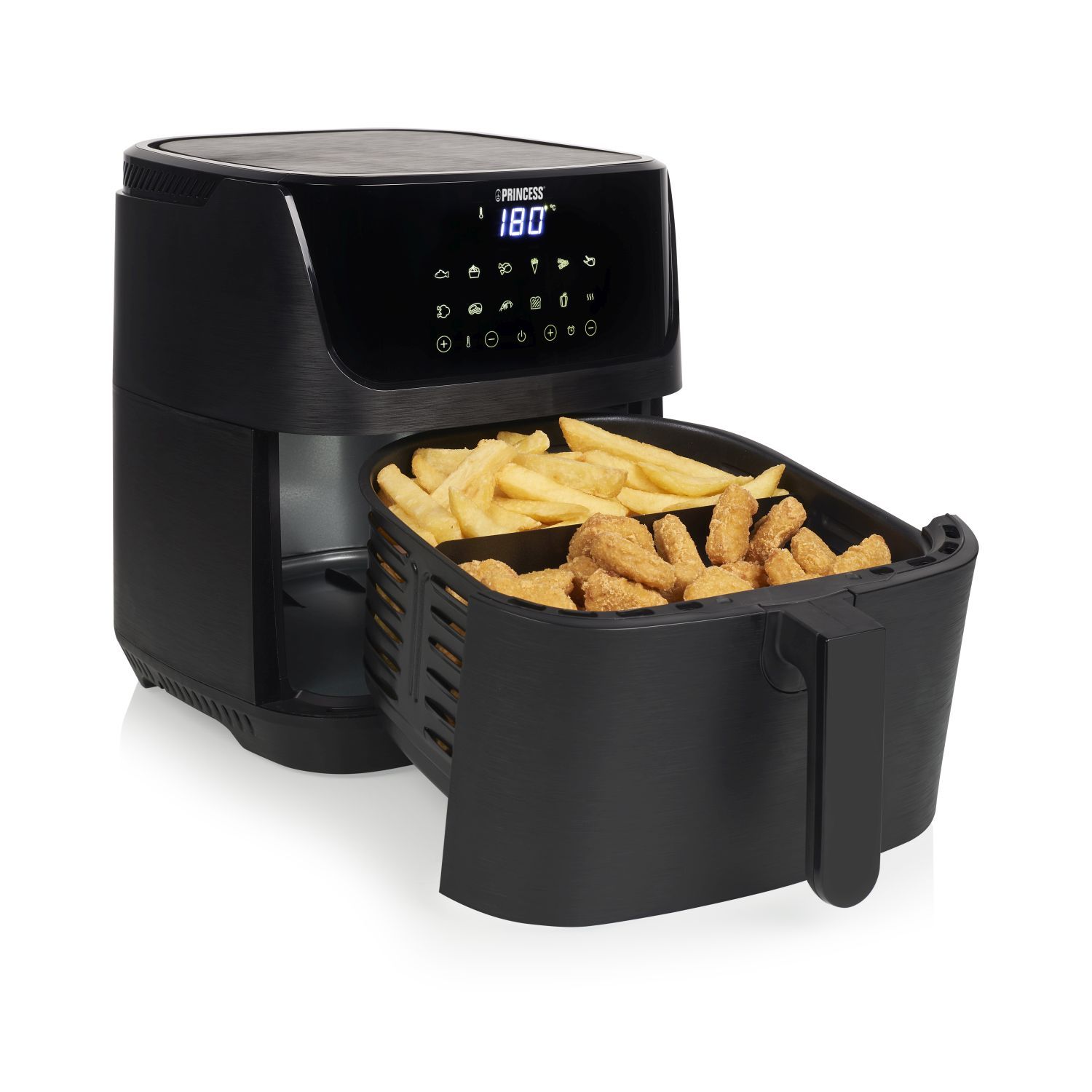 Princess Freidora sin Aceite 6.5L,Super Compacta,1800W,Hasta un 60% Menos de Consumo de Energía,Panel Táctil Digital,12 Programas,Libre de BPA y PFOA - SKU 182061