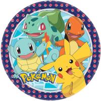 ZIRIZON - Vajilla de Cartón para Fiesta Pokémon 8 Invitados con platos de cartón, vasos y servilletas , vajilla compostables, biodegradables,vajilla de fiesta de cumpleaños - details 1