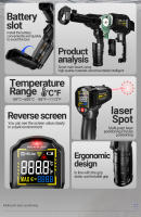 ANENG Termómetro Infrarrojo Industrial TH203 Medidor De Temperatura Con Láser De Posicionamiento Multipozo -50 ~ 600℃ Herramienta De Pyrometro - details 8