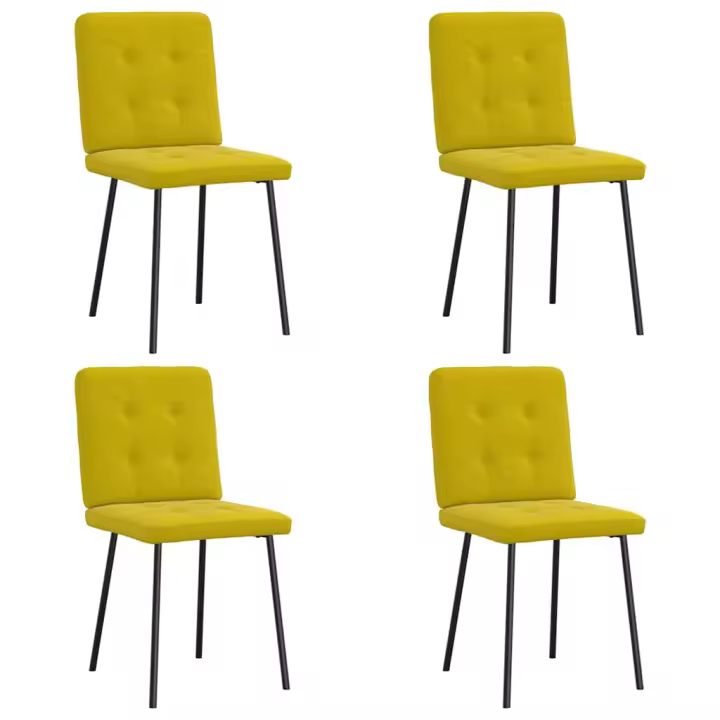 vidaXL Sillas de comedor 4 unidades terciopelo en color Gris claro/Verde claro/Verde oscuro y más | cómodas modernas ergonómicas para comedor cocina salón hogar - 1