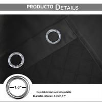 Cortinas De Blackout Tejidas 100% Poliéster Para Sala De Estar Y Dormitorio Con Cierre De Anillas Diseño Moderno Y Grueso Para Invierno - details 17