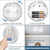 Detector de monóxido de carbono, Alarma de monóxido de carbono, Detector de CO con Pantalla LED (Katería AA NO incluida) - details 3