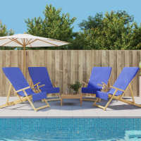 vidaXL Toallas de Playa Manta de Silla Ligera y Portátil 4 uds Tela Klein Color Azul,  Blanco,  Rojo y mas - details 0