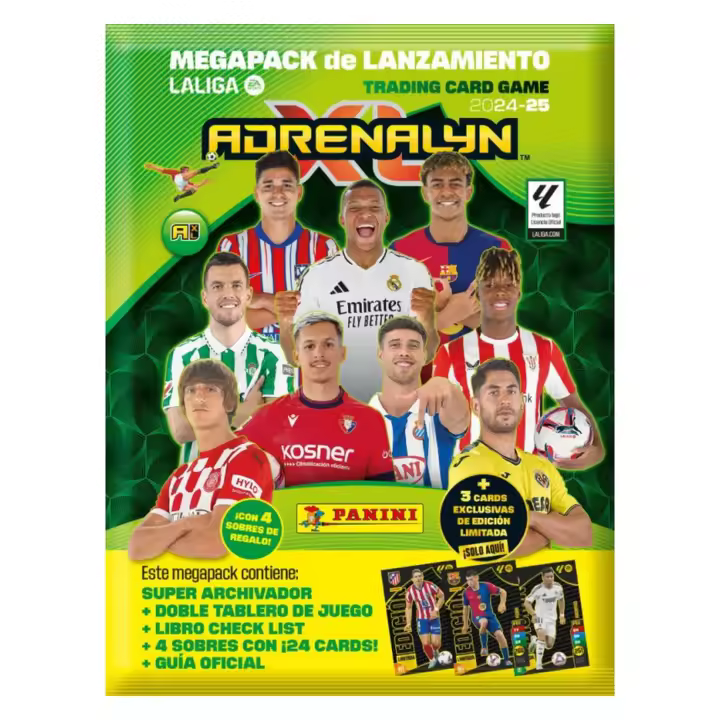 Megapack Adrenalyn La Liga 2025 Archivador más cuatro sobres Panini - 1