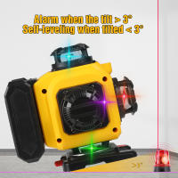 16 Lines 4D Laser Level Remote Control 4 Colors Beam 360° Horizontal ＆ Vertical Powerful Lines Laser Levels Power Display - details 4