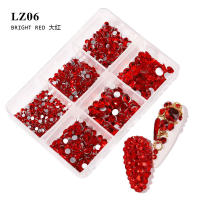 Kit De Diamantes Champagne Para Uñas Con 6 Cuadrículas De AB Cristales Planos Para Arte De Uñas Y Diseño De Manicura DIY Colores Mixtos - details 11