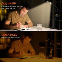 Lámpara De Lectura USB LED Con Protección Ocular Regulable 3 Niveles De Luz Caliente Y Fría Para Lectura Nocturna Moderno Estilo - details 4