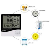 Estación Meteorológica Digital HTC-2 Con Medidor De Temperatura Y Humedad Pantalla LCD Para Interior Y Exterior Incluye Reloj - details 1