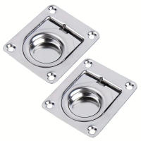 Manija De Cierre De Acero Inoxidable Para Barco Yate 2.5 Pulgadas Pack De 2 Piezas Hardware MarítimoFlush Lift - details 4